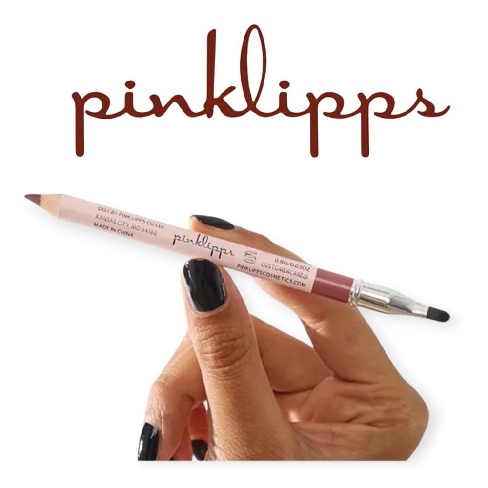 PINKLIPPS Rose Brown Long-Wear Lip Liner Matte Bold Smudge-Resistant NWT
